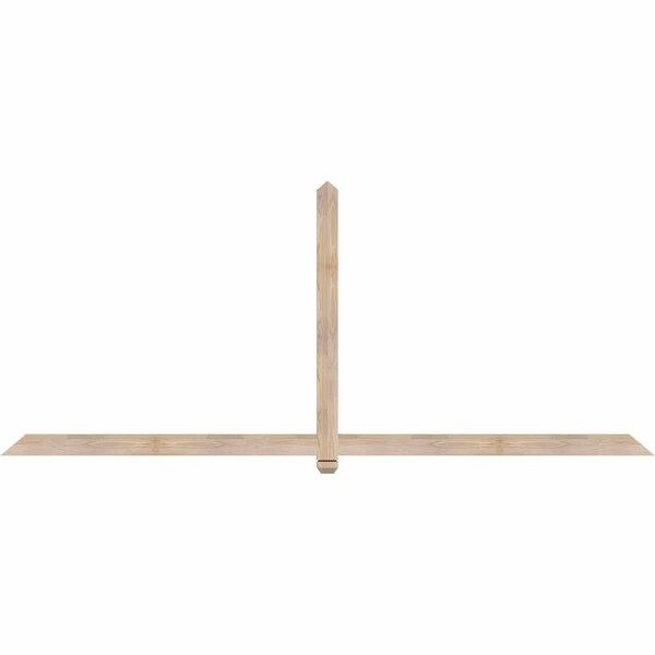 Ekena Millwork Eugene Smooth Timber Gable Bracket, Douglas Fir, 108"W x 45"H x 1 1/2"D x 3 1/2"F, 10/12 Pitch GBW108X45X0204EUG00SDF - main